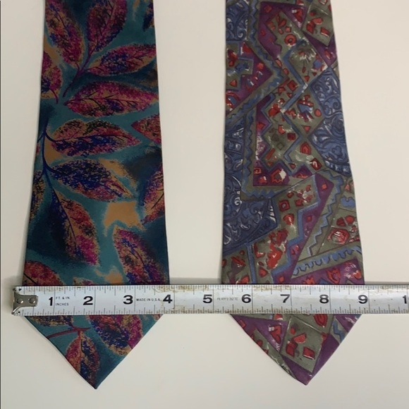 Vintage Christian Dior bundle Men’s Italian Silk formal Ties Set of 2 - Picture 5 of 7